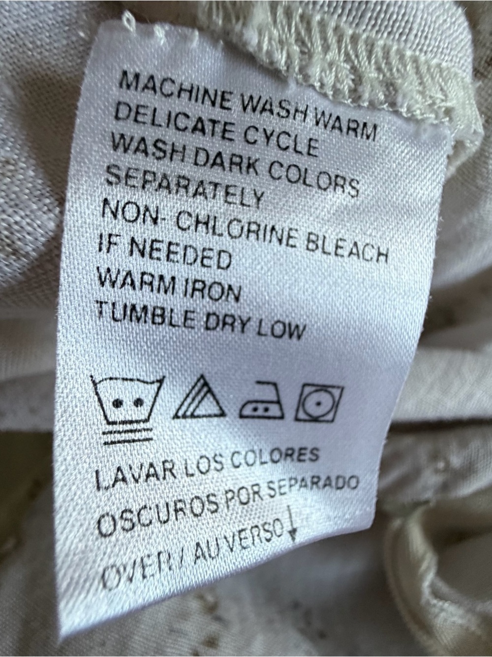 Liz Claiborne Dress Womens 14 Off White Floral Linen Short Sleeve Maxi Sundress - Picture 11 of 13